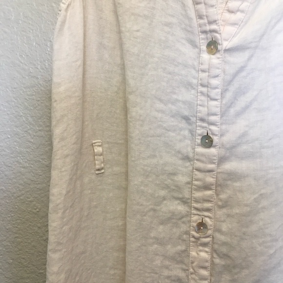 Sleeveless Cloth & Stone Linen Button-Down Dress Medium - Picture 3 of 6